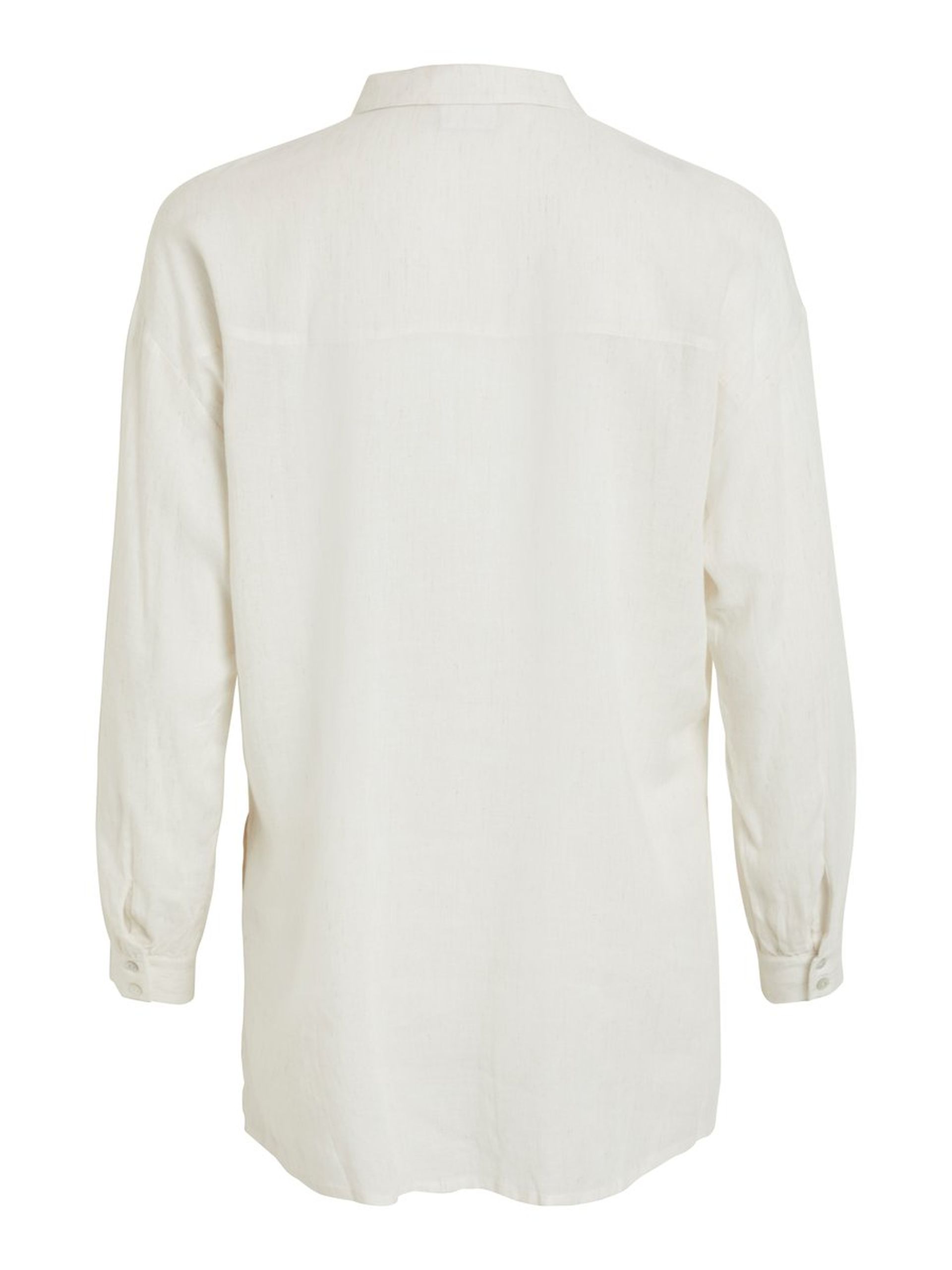 off white skjorte i lin og viskose MioTrend off white skjorte i lin og viskose MioTrend