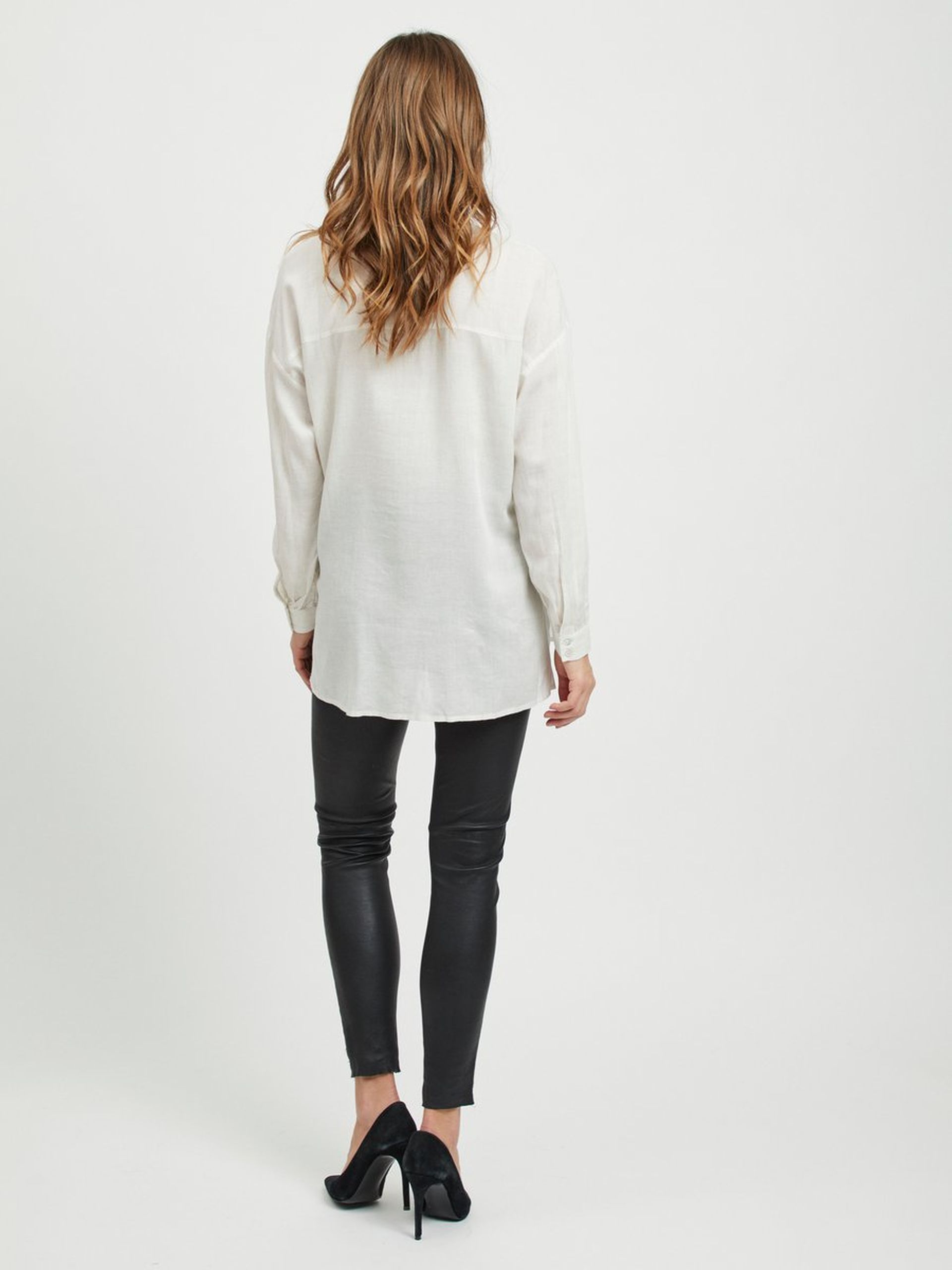 off white skjorte i lin og viskose MioTrend off white skjorte i lin og viskose MioTrend