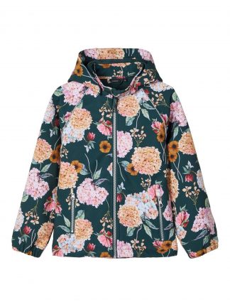 Name It jakke og yttertøy. Dunjakke, pelsjakke, olajakke grønn dunjakke med blomster Molly MioTrend