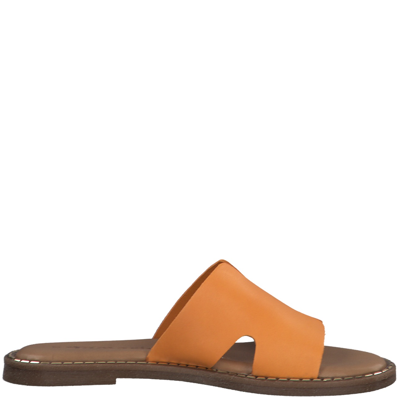 oransje sandal i skinn oransje sandal i skinn