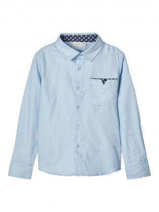 Name It skjorte og vest til store og små Bra utvalg i lyse blå penskjorte Ruskie MioTrend